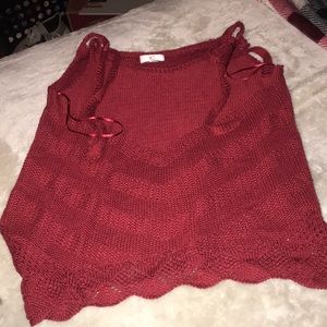 Maroon tank top sweater